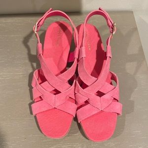 Cole Haan hot pink lether sandals
